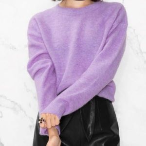 Worn Once & Other Stories Purple Crew Sweater M